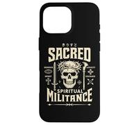Spiritual Warfare Christian Gothic Skull Jesus Warrior Art Case for iPhone 16 Pro Max