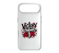 Spiritual Warfare Cross Sword Victory Through Him Case for iPhone Air