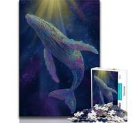 Spiritual Whale Jigsaw Puzzles 1000 Pieces for Adults Teens,Staycation Kill Time with Fully Interlocking Randomly Shaped Pieces (50x75cm)