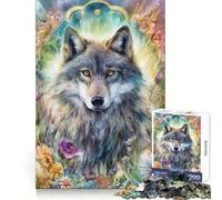 Spiritual Wolf 1000 Pieces Jigsaw Puzzles for Teenagers Boost Memory Stress Release Premium Cut Cherished Gift 38x52cm
