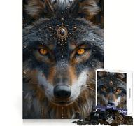 Spiritual Wolf 1000 Pieces Jigsaw Puzzles for Teenagers Brain Skill Leisure Time Exact Edge Thoughtful Gift 38x52cm