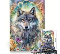 Spiritual Wolf 1000 Pieces Jigsaw Puzzles for Teenagers Mind Skill Toy Leisure Fun Design Assembly Elegant Gift 50x75cm