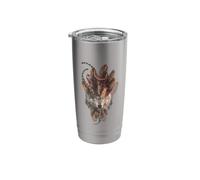 Spiritual Wolf Dreamcatcher Feather Mystical Boho Design Stainless Steel Insulated Tumbler