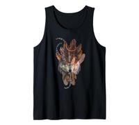 Spiritual Wolf Dreamcatcher Feather Mystical Boho Design Tank Top