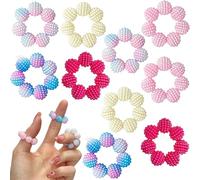 Spiritzohic 10 Pack Multicoloured Spiky Bead Rings, Acupressure Sensory Rings for Quiet Stress Relief & Focus, Silent Sensory Fidget Toys for Office Workers & Teens