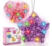 Spiritzohic 3D String Art Kit for Kids, String Art Toy, DIY Lantern Craft Set for Boys Girls, Light Up String Light Toy with Multi-Colored LED Bulbs, Perfect Birthday Christmas New Year Gifts