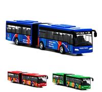 Spiritzohic Bus Car, Play Vehicles Bus Model Car Pull Back Vehicle Alloy Diecast Vehicles Mould Pull-Back Buss Cars Model Mini Friction Powered City Play Vehicle Gift for Birthday Carnival(18x3cm)