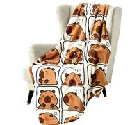 Spiritzohic Capybara Blanket Throw, Anime Blanket, Soft Cozy Flannel Blankets for Crib Bed Couch Chair Four Seasons Living Room Travel Outdoor 150 x 100 cm