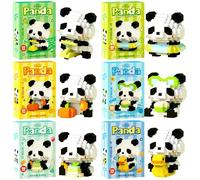 Spiritzohic Cat Building Blocks Set, 6PCS DIY Blocks Micro Buildings Block Set DIY Building Sets 3D Puzzle Brick Creativity Bricks Micro Construction Bricks Gift for Birthday Carnival