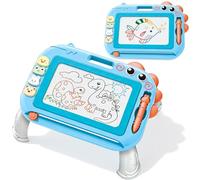 Spiritzohic Dinosaur Magnetic Drawing Board, Erasable Doodle Board Montessori Sketch Writing Pad Portable Drawings Pad Toddler Drawing Travel Educational Birthday Gift (Blue)(14 years and older
