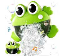 Spiritzohic Frog Baby Bath Toys, Frog Bath Bubble Machine Automatic Musical Bubble Machine Bathtime Bathtub Toy Bubbles Maker Toys with Music Fun Shower Toy Gifts Birthday Animal Set