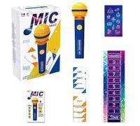 Spiritzohic Grab That Mic Card Games, Mic Karaoke Party Game with 125 Cards Mini Microphone for Singing and Play Music Party Game for 2-10 Players with 260 Song Lyrics for Christmas & Birthday Gifts