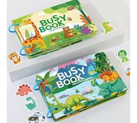 Spiritzohic Montessori Busy Book for Toddlers - 4 Pack Reusable Sticker Books with Sensory Activities - Preschool Learning & Travel Educational Toys for Kids Ages 3 4 5 6