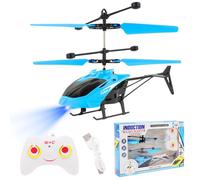 Spiritzohic Remote Control Helicopter, RC Helicopters Aircraft Model Radio Controlled Aircraft Indoor RC Flying Gift for Birthday, Christmas(Blue)