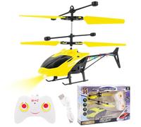 Spiritzohic Remote Control Helicopter, RC Helicopters with LED Light Aircraft Model Radio Controlled Aircraft Indoor RC Flying Gift for Birthday, Christmas(Yellow)(14 years and older