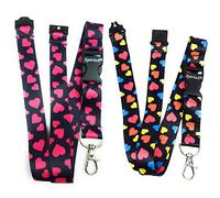 SpiriuS 2 X Neck Lanyards with a breakaway Safety strap for name badge or ID holder (Set Nr. 4)