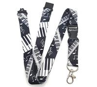 SPIRIUS Flowers Lanyard Neck Strap for Phone, ID Badge Holder, Key Holder Keychain (Music Keyboard)