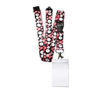 SpiriuS Safety Breakaway Lanyard Neck Strap with Waterproof ID Badge Card Holder with Detachable Metal Clip Flowers Design 2cmx43cm (Multi Daisies + Waterproof Holder)