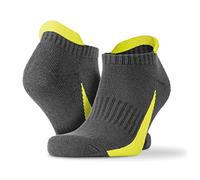 Spiro 3pack Sports Sneaker Socks Grey/Lime - SM