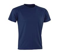 Spiro Adults Unisex Impact Aircool Tee (3XL) (Navy)
