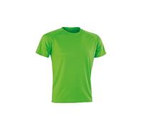 Spiro Adults Unisex Impact Aircool Tee (L) (Lime)