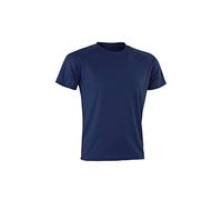 Spiro Adults Unisex Impact Aircool Tee (M) (Navy)