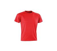 Spiro Adults Unisex Impact Aircool Tee (M) (Red)