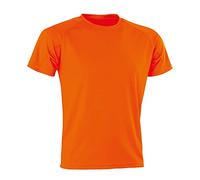 Spiro Adults Unisex Impact Aircool Tee (S) (Flo Orange)