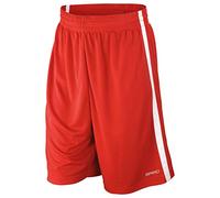 Spiro Basketball Quick Dry Shorts - Red/White - L