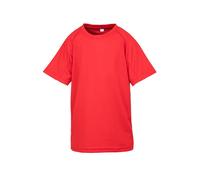 Spiro Chidlrens Impact Performance Aircool T-Shirt in Red | Size: 3-4 Years Spiro Red 3-4 Years