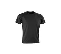 SPIRO Men's Aircool Performance T-Shirt - Black, 3XL