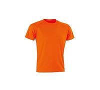 Spiro Men Performance Aircool T-Shirt - Flo Orange, 2X-Small