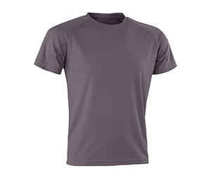 Spiro Men Performance Aircool T-Shirt - Grey, Large