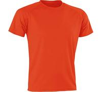 Spiro Men Performance Aircool T-Shirt - Orange, Medium