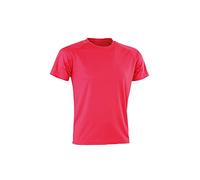 SPIRO Men's Performance Aircool T-Shirt – Super Pink, Large