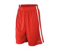 Spiro Mens Basketball quick dry shorts, L, Red/ White