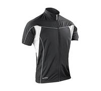 Spiro Men's Bikewear Full Zip Tops - Black/White, 2X-Large