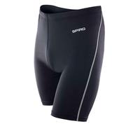 Spiro Men's Bodyfit Base Layer Shorts in Black | Size: XL/2XL Spiro Black XL/2XL