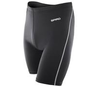 Spiro Men's Bodyfit Performance Base Layer Sports Shorts in Black | Size: XL/2XL Spiro Black XL/2XL