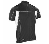 Spiro Men's Bikewear Cycling 1 4 Zip Cool-Dry Performance Fleece Top Light Jacket in Black | Size: Medium Spiro Black M