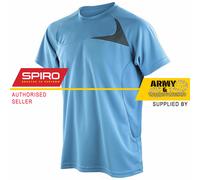 Spiro Men's Dash Training Shirt Breathable Running Sports Tee T-Shirt Top Gym