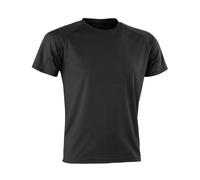 Spiro Men's Impact Aircool T-Shirt in Black | Size: XL Spiro Black XL