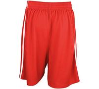 Spiro Mens Quick Dry Basketball Shorts (L) (Red / White)
