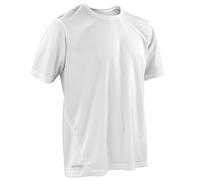 Spiro Mens Quick-Dry Sports Short Sleeve Performance T-Shirt (2XL) (White)