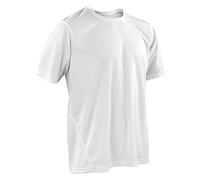 Spiro Mens Quick Dry Sports Short Sleeve Performance T Shirt (L) (White)