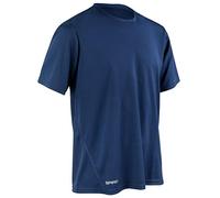Spiro Mens Quick Dry Sports Short Sleeve Performance T Shirt (S) (Navy)