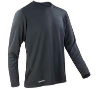Spiro Men's Spiro Active Long Sleeve Tee {R-S254M} - Black - Medium
