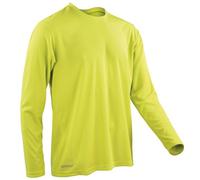 SPIRO Men's Sports Quick-Dry Long Sleeve Performance T-Shirt - Lime Green - 2XL