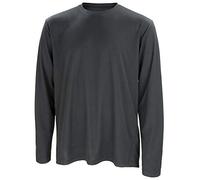 Spiro Mens Sports Quick Dry Long Sleeve Performance T Shirt (L) (Black)