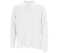Spiro Mens Sports Quick Dry Long Sleeve Performance T Shirt (XL) (White)